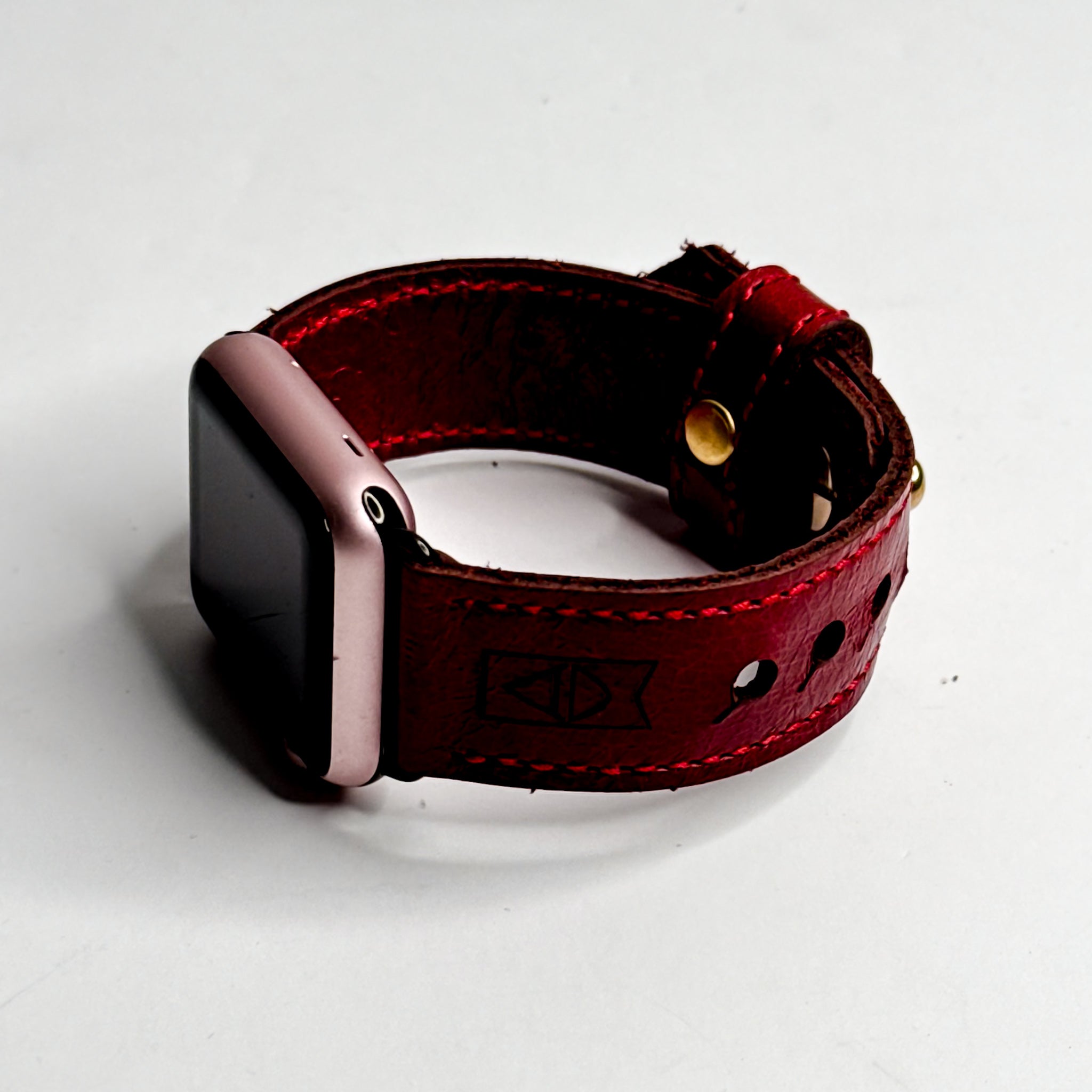 Heart + Hide Collection | Apple Watch Band | Garnet