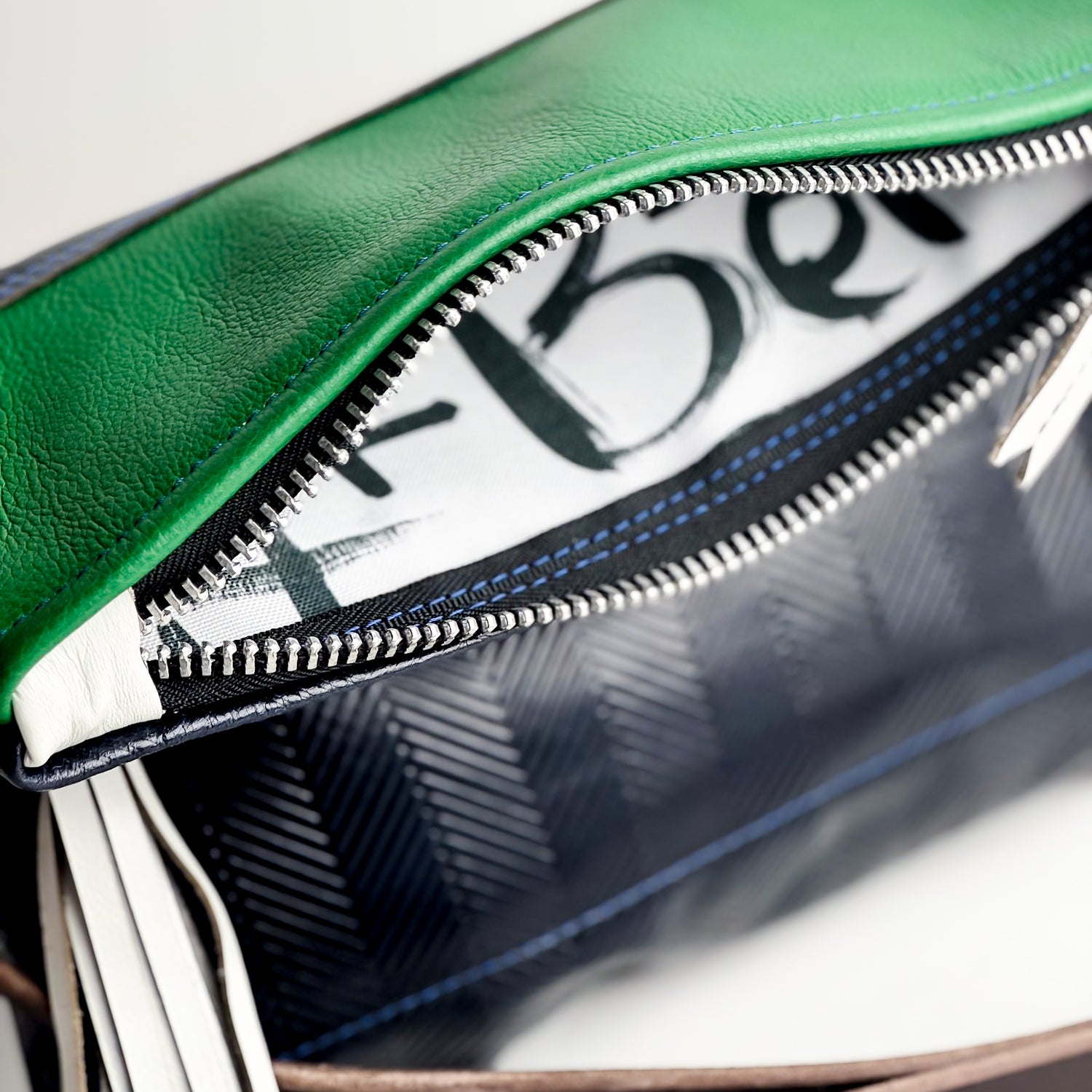 Polished Prep Collection | Eva Crossbody + Clutch | Herringbone Coastal Navy + Nantucket White