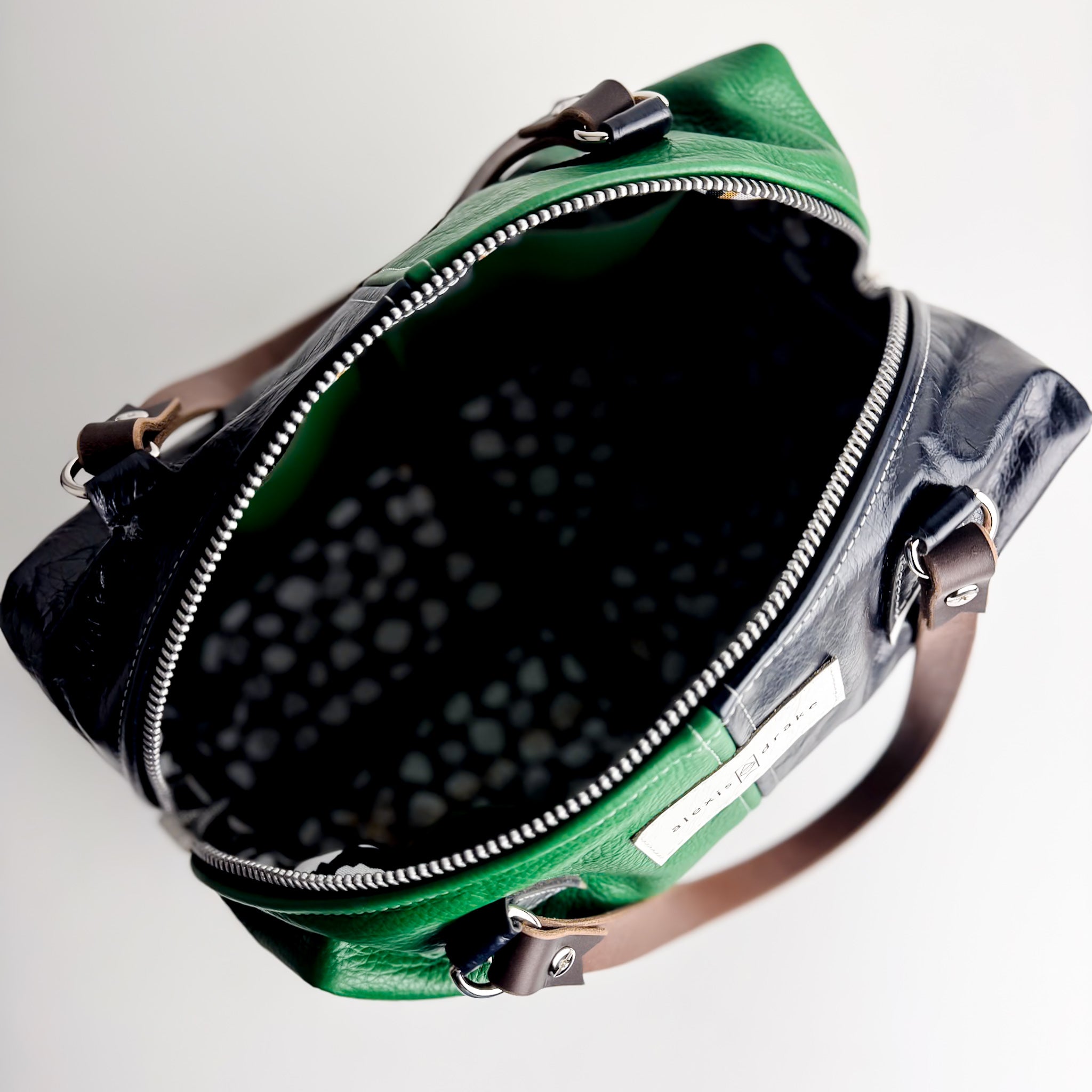Polished Prep Collection | Eliza Satchel + Shoulder Tote | Coastal Navy + Boxwood Green
