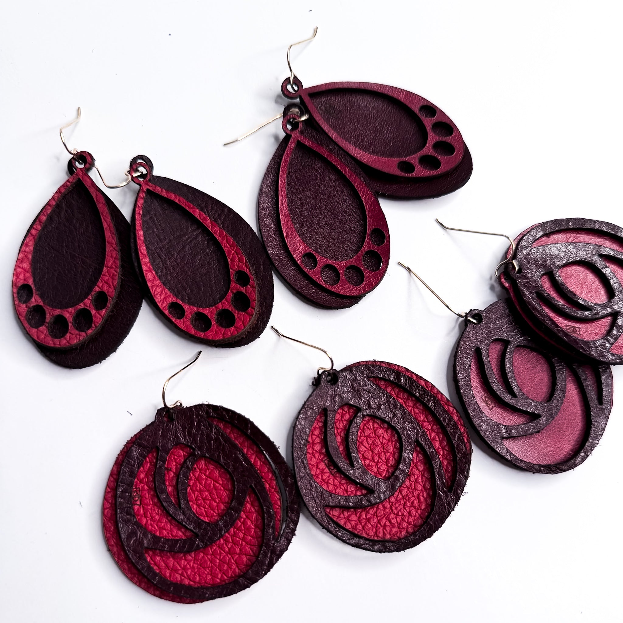 Heart + Hide Collection | Jewelry | Oval Leather Earrings | Various