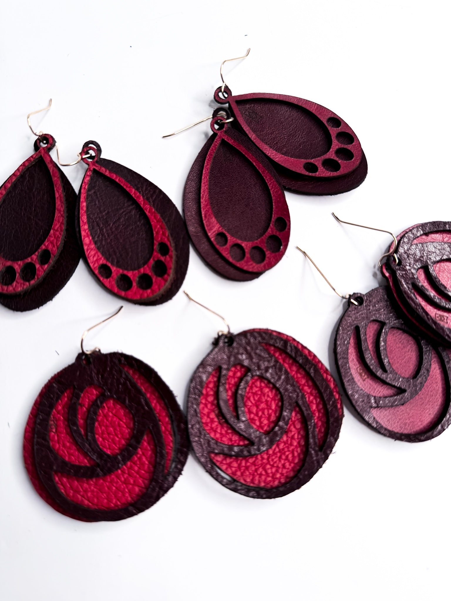 Heart + Hide Collection | Jewelry | Oval Leather Earrings | Various