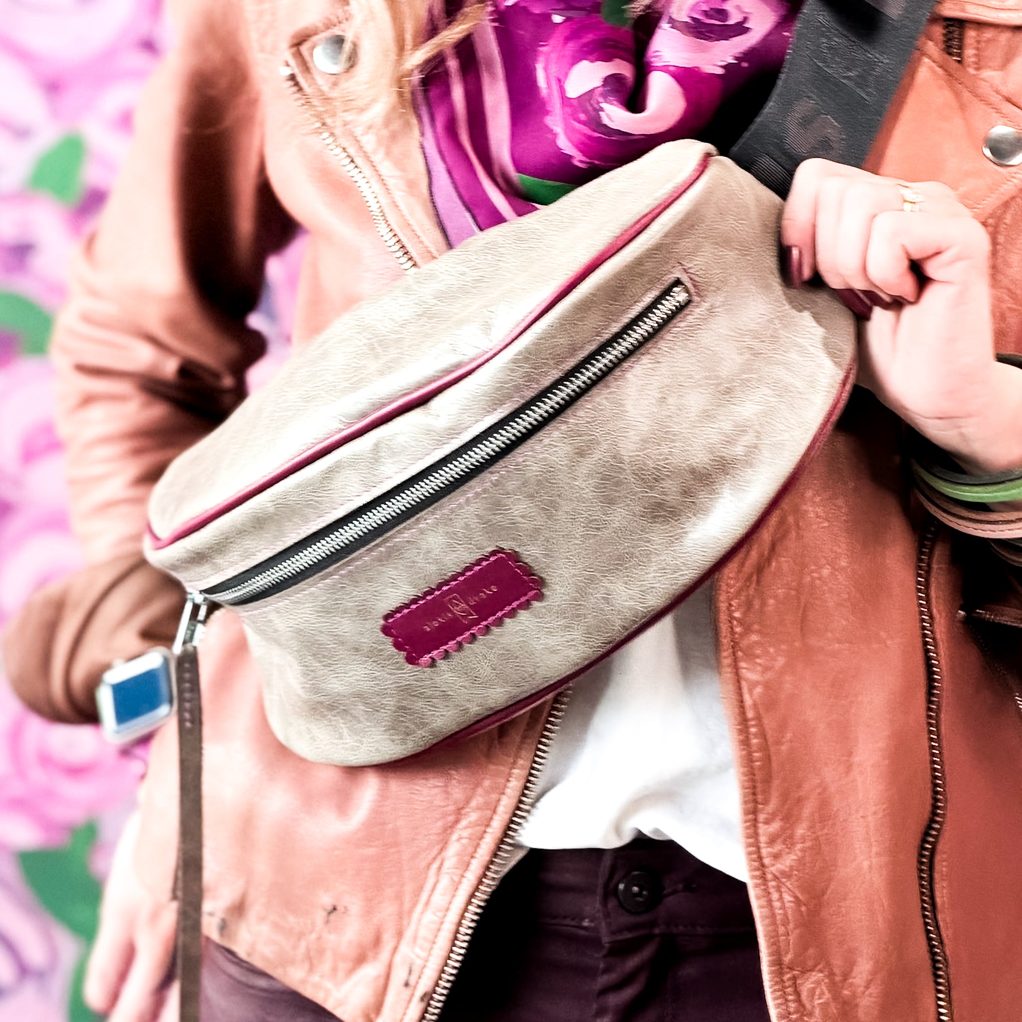 Wild Bloom Collection | Louie Fanny Crossbody | Fog + Orchid