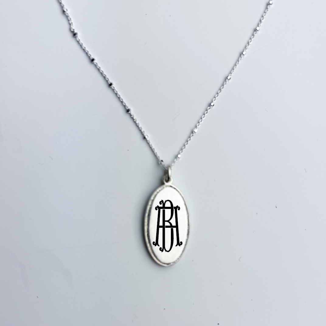 Jewelry | Heirloom Collection | Oval Frame Tag Necklace