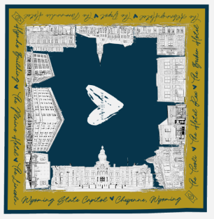 Scarf | Historic Cheyenne Downtown | Blue