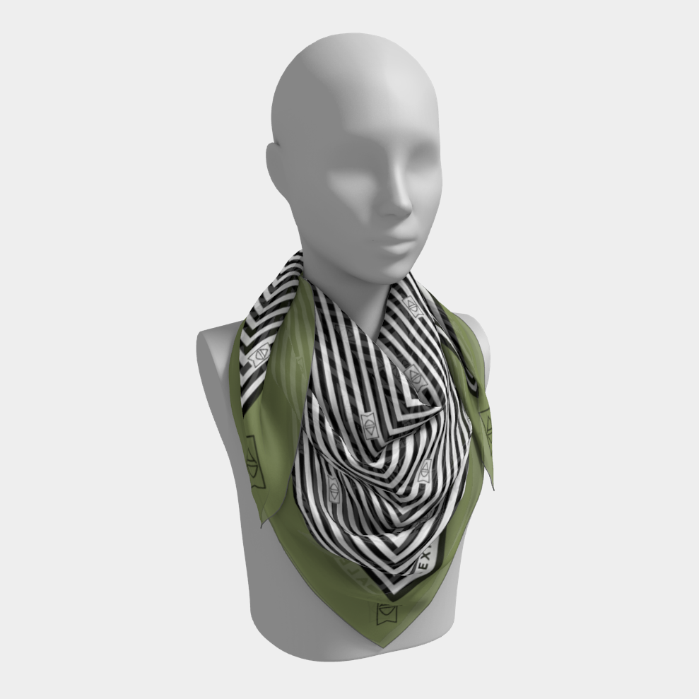 Scarf | Olive + Stripe