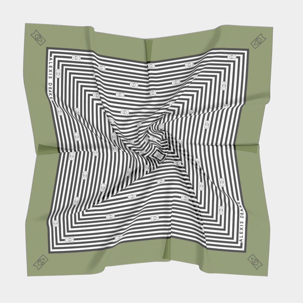 Scarf | Olive + Stripe