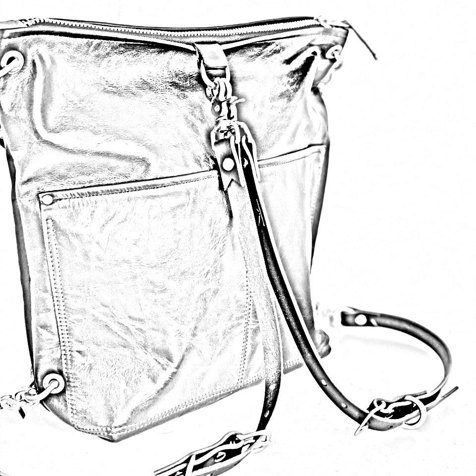 Custom | Backpack + Shoulder Handbag with Zipper Pocket - Alexis Drake