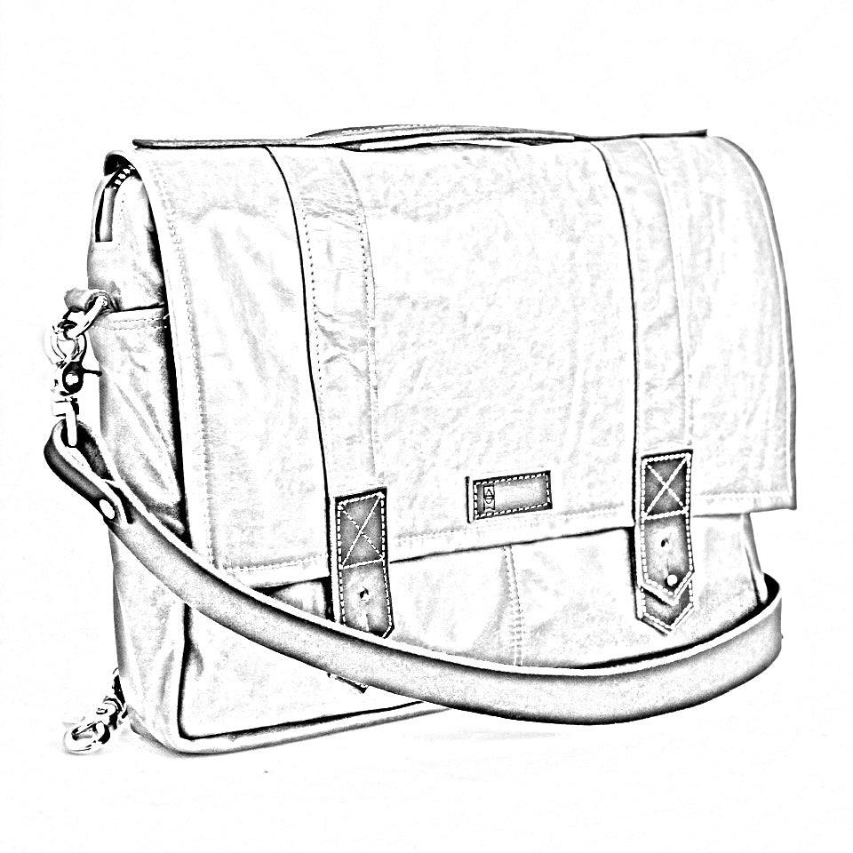 Custom | Tyler Brief Messenger Cross Body Bag - Alexis Drake