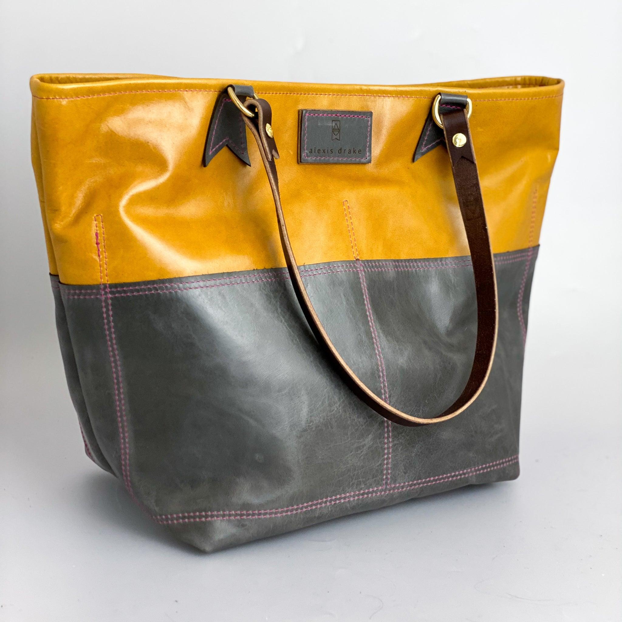 Custom | Beach Shoulder Tote | Color Block | Magnet Closure - Alexis Drake