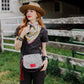 Rodeo Collection | Mini E Crossbody | Hair-on-Hide + Black