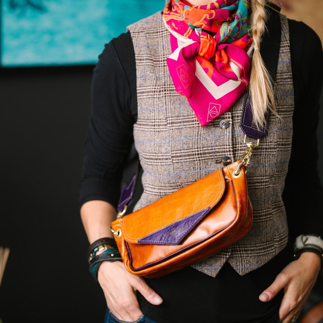 Western Woods Collection | Violet Clutch + Crossbody | Bourbon