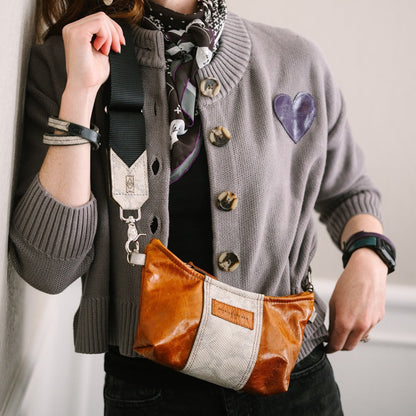 Western Woods Collection | Penelope Crossbody | Bourbon + Winter Python