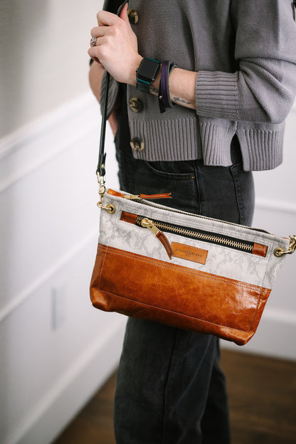 Western Woods Collection | Sophie Crossbody | Winter Python + Bourbon