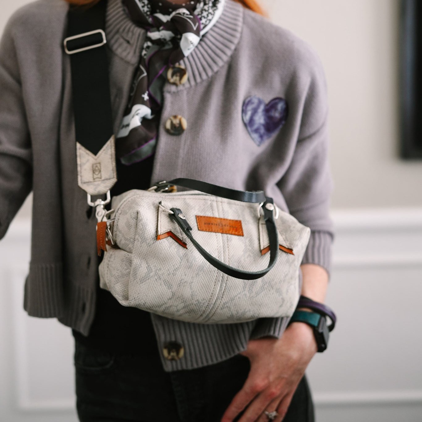 Western Woods Collection | Dolly Satchel + Crossbody | Winter Python