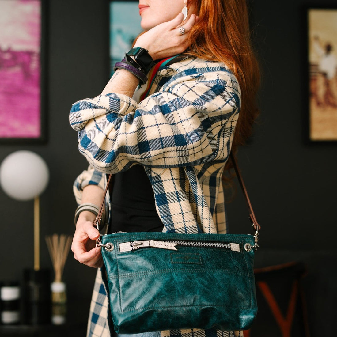 Western Woods Collection | Sophie Crossbody | Teal Spruce