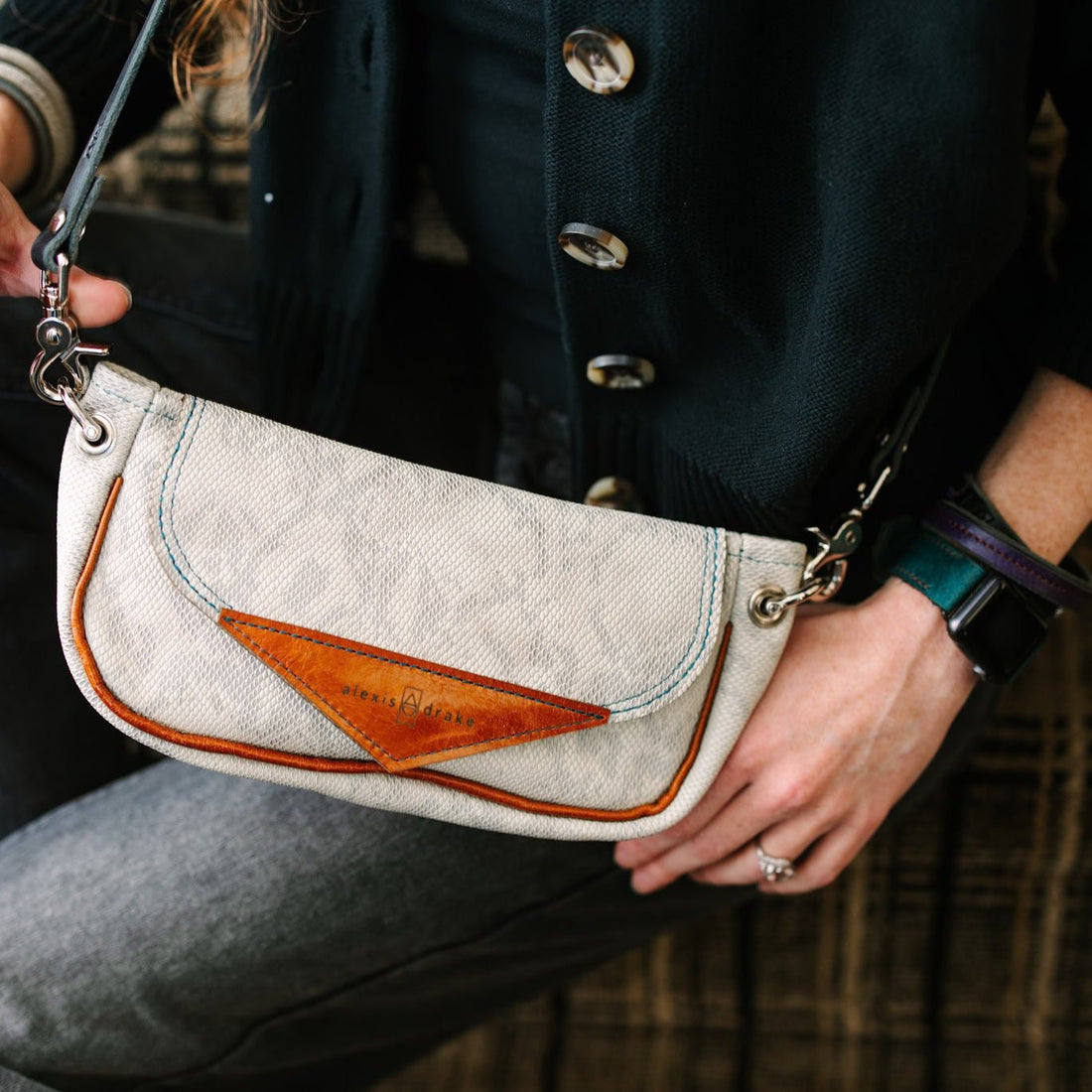 Western Woods Collection | Violet Clutch + Crossbody | Winter Python