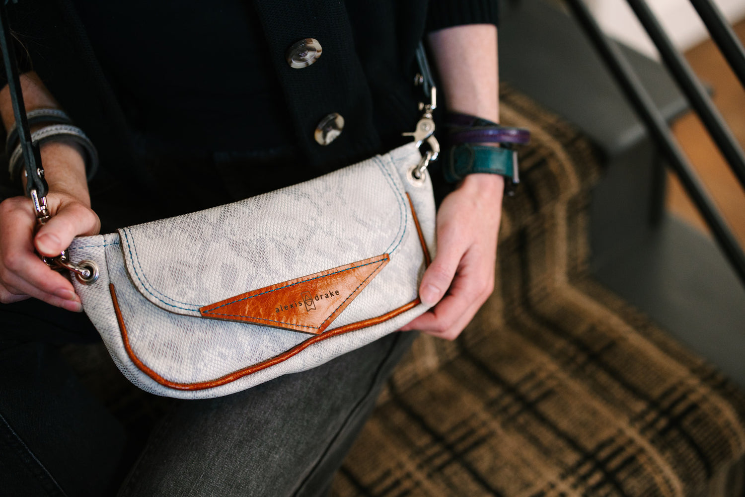 Western Woods Collection | Violet Clutch + Crossbody | Winter Python