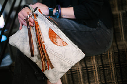 Western Woods Collection | Jackie Clutch | Winter Python