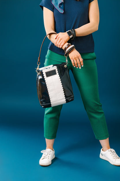 Polished Prep Collection | Tivoli Shoulder Tote | Coastal Navy + Nantucket White