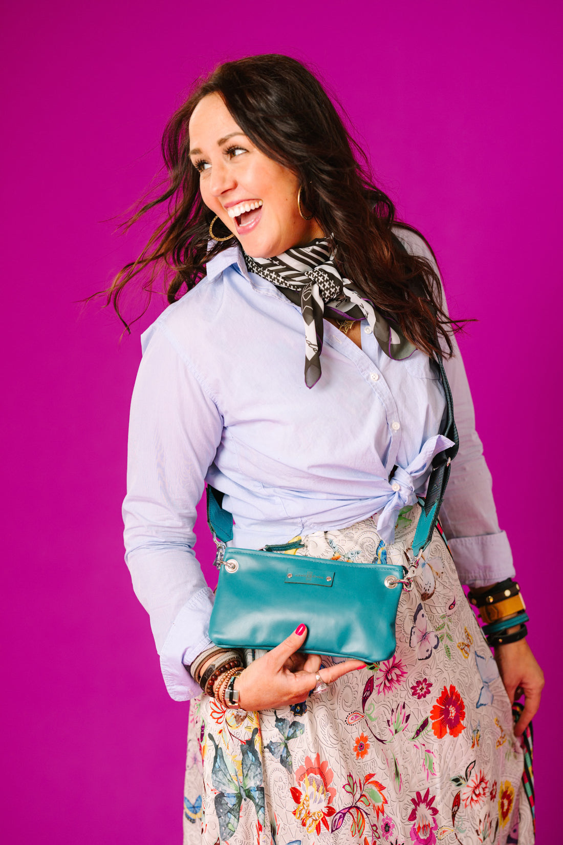 Relaxed Riviera Collection | Belt Bag Clutch + Crossbody | Blue Lagoon
