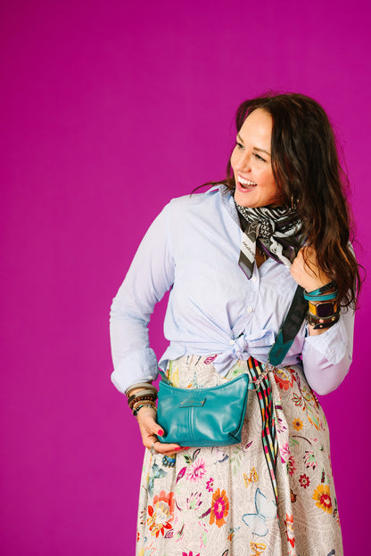 Relaxed Riviera Collection | Penelope Crossbody | Blue Lagoon