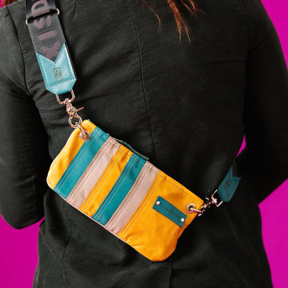 Relaxed Riviera Collection | Rainbow Belt Bag Clutch + Crossbody | Sunrise Yellow