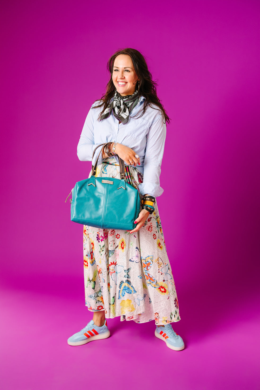 Relaxed Riviera Collection | Eliza Satchel + Shoulder Tote | Lagoon Blue