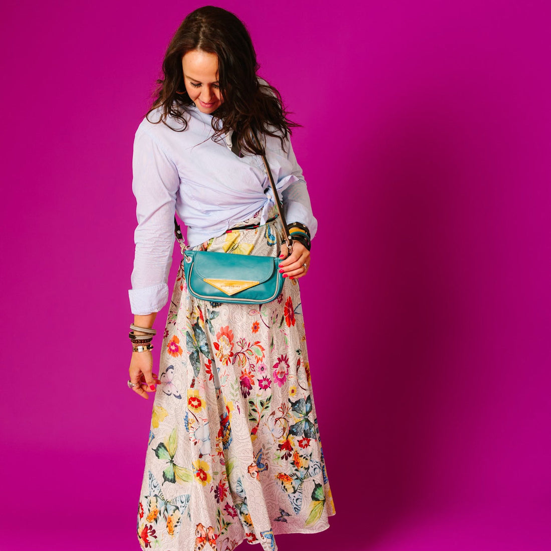 Relaxed Riviera Collection | Violet Clutch + Crossbody | Lagoon Blue