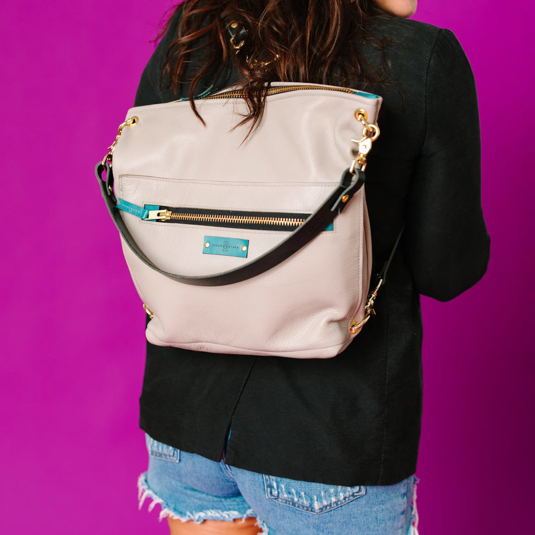 Relaxed Riviera Collection | Backpack Shoulder Tote | Linen Gray