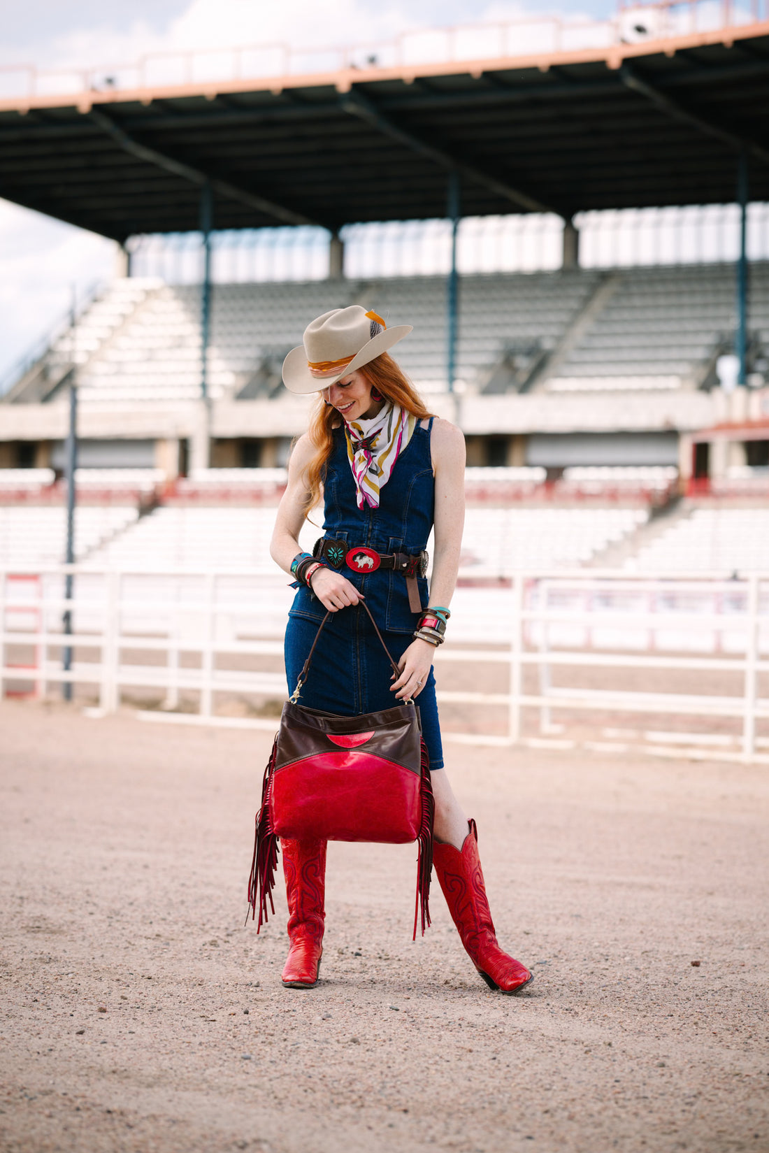 Arena Tradition Collection | Eleanor Shoulder Tote + Crossbody | Rocky + Wildrose