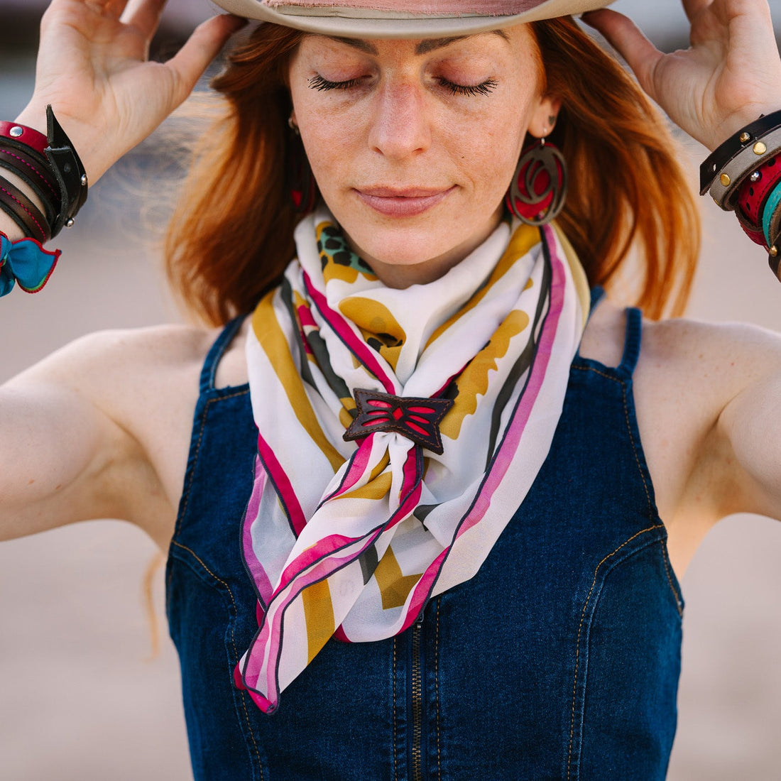 Butterfly Scarf Bolo Slide