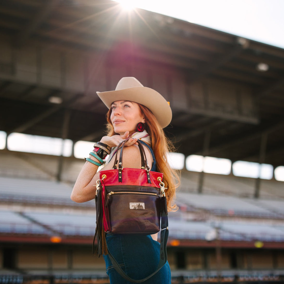 Arena Tradition Collection | Amika Satchel + Crossbody | Wildrose + Rocky