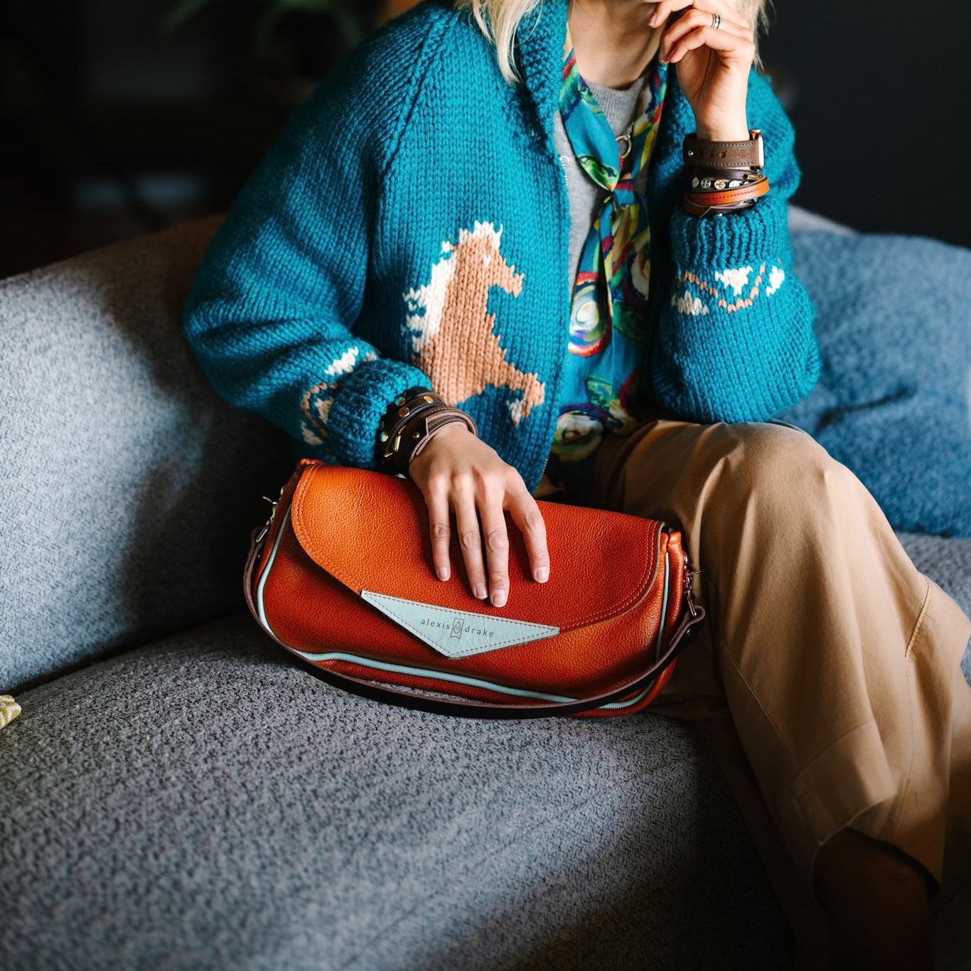 Autumn Reverie Collection | Adri Shoulder Tote | Rust Pebble