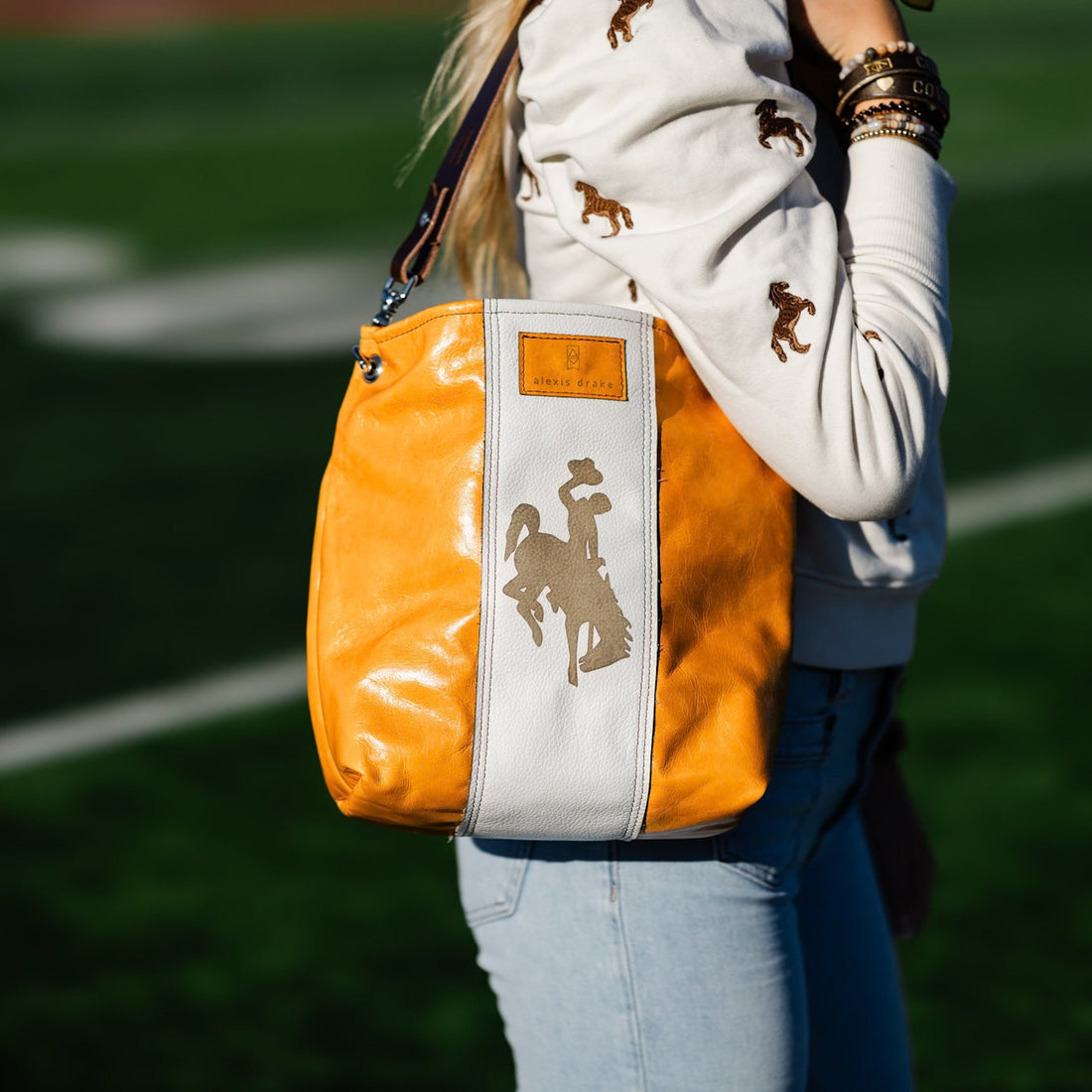 Steamboat Collection | Tivoli Shoulder Tote | Butter + White Pebble