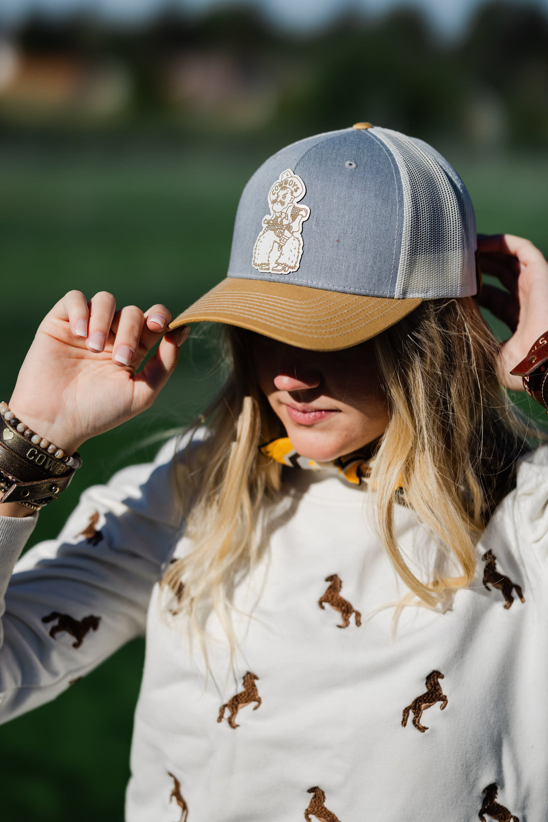 Steamboat Collection | Pistol Pete Trucker Hat | Yellow + White