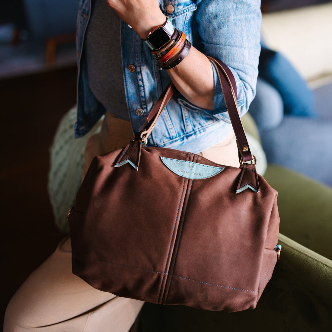 Autumn Reverie Collection | Eliza Satchel + Shoulder Tote | Mocha Suede