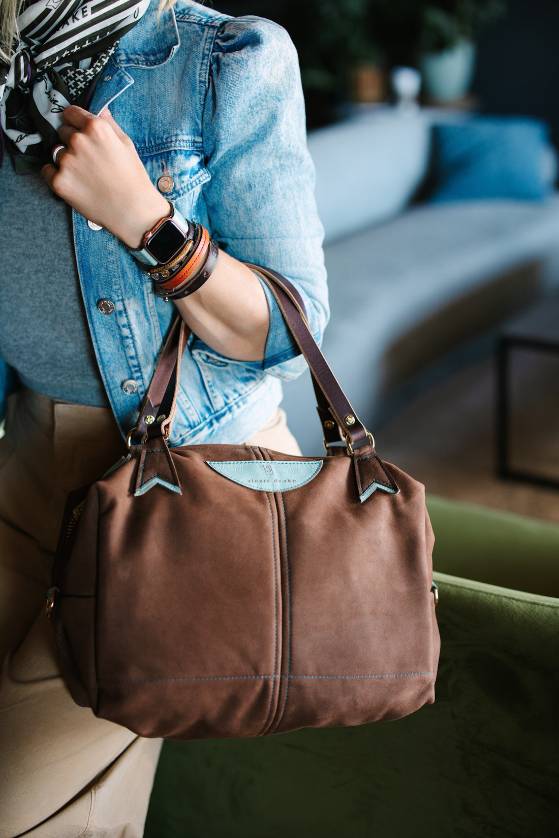 Autumn Reverie Collection | Eliza Satchel + Shoulder Tote | Mocha Suede