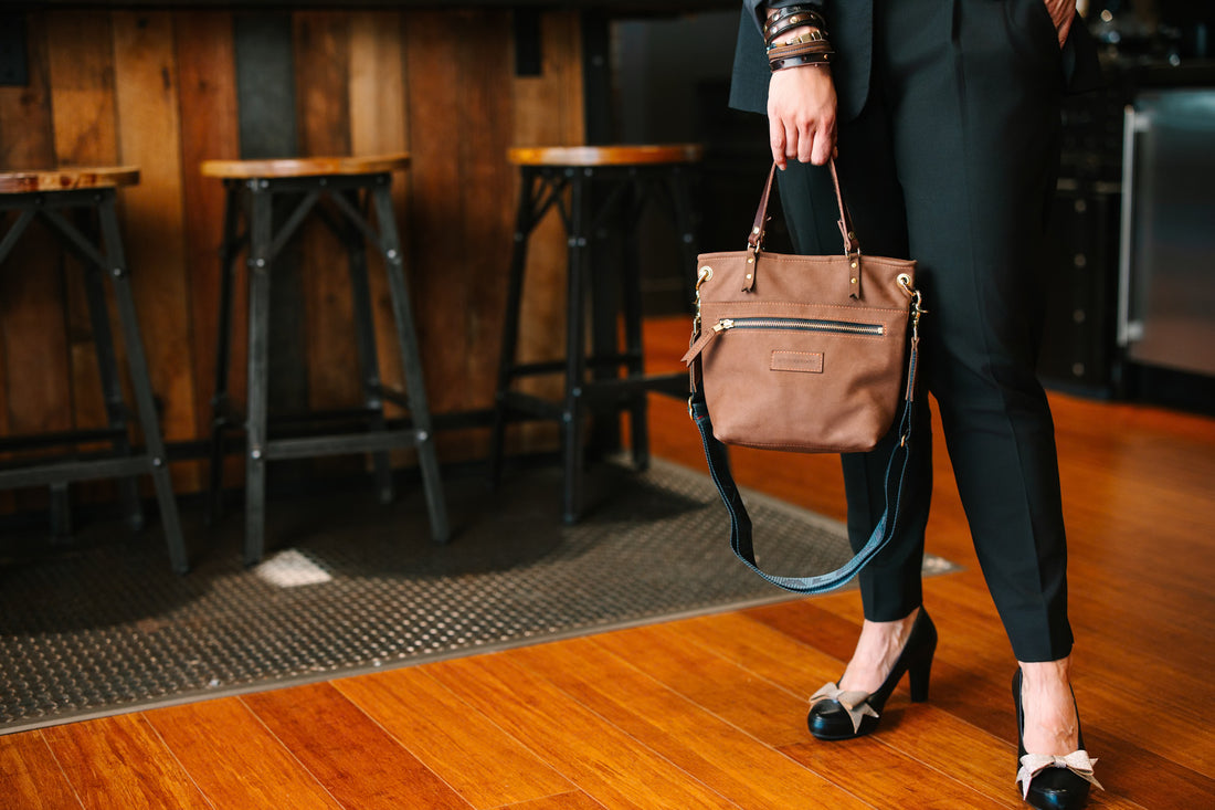 Autumn Reverie Collection | Amika Satchel + Crossbody | Mocha Suede