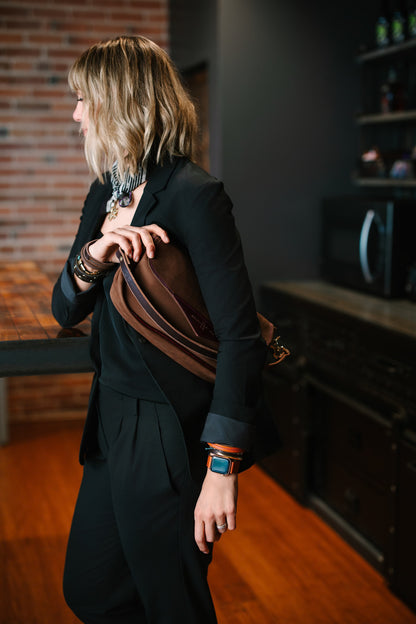 Autumn Reverie Collection | Adri Shoulder Tote | Mocha Suede