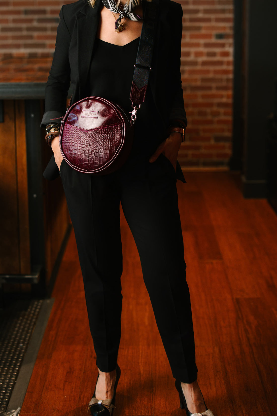 Autumn Reverie Collection | Flicka Crossbody | Plum Croc