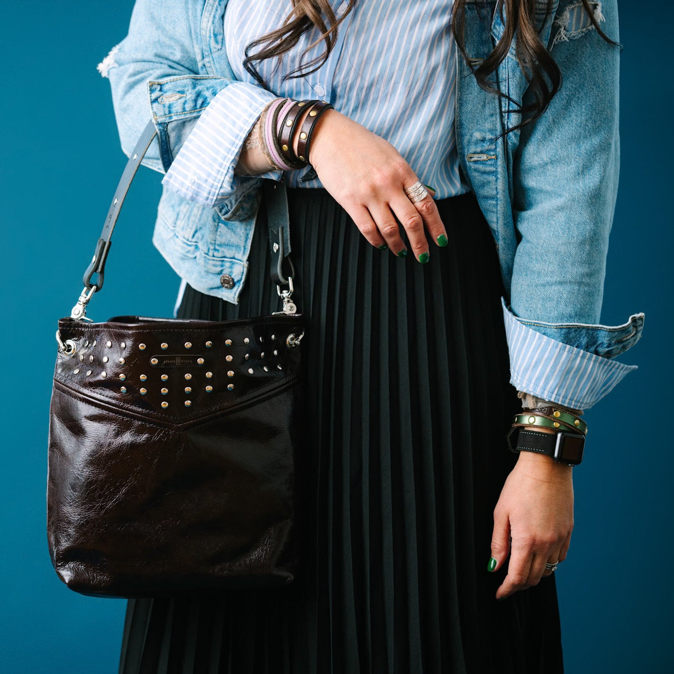 Midnight in Paris Collection | Tivoli Shoulder Tote | Chocolate Truffle