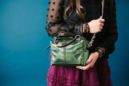 Midnight in Paris Collection | Dolly Satchel + Crossbody | Emerald