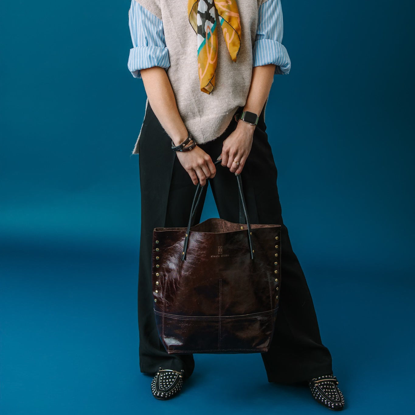 Midnight in Paris Collection | Market Tote | Chocolate Truffle