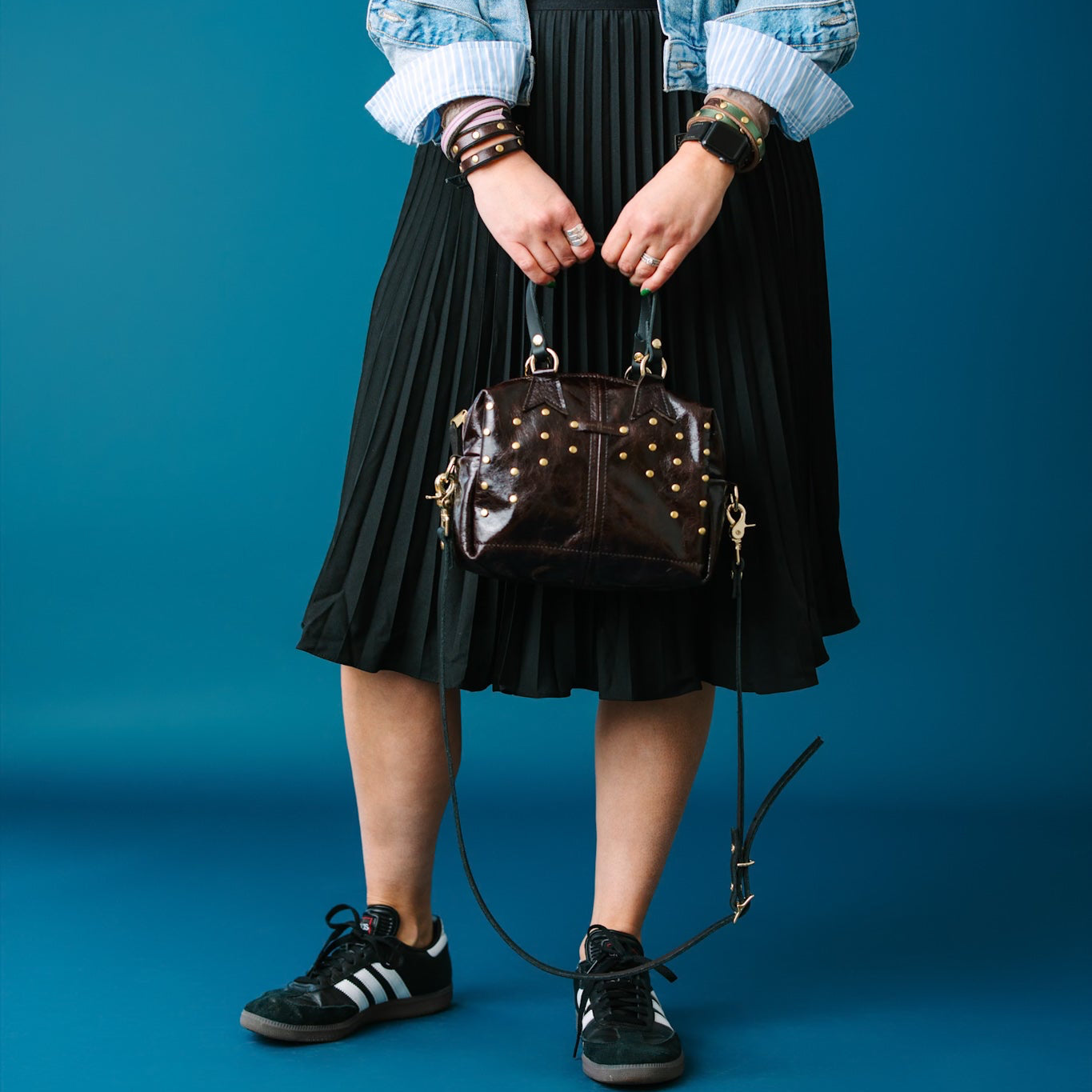 Midnight in Paris Collection | Dolly Satchel + Crossbody | Chocolate Truffle