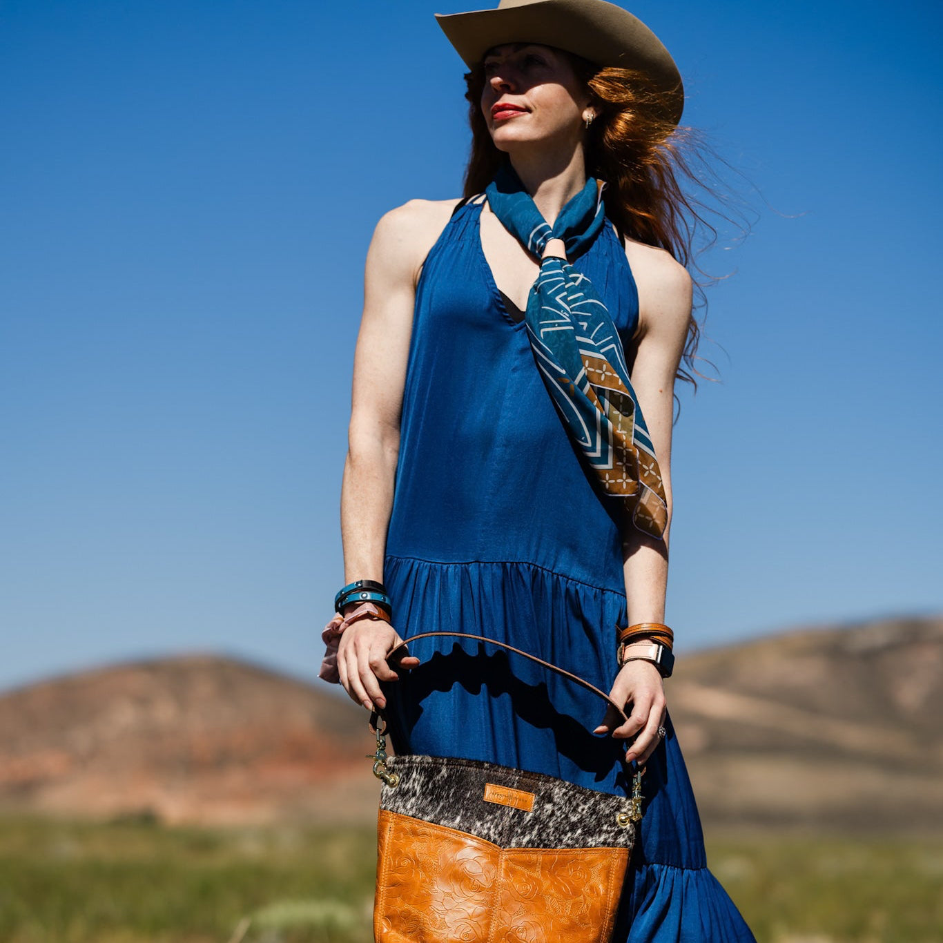 Scarf | Vintage Cowgirl Collection | Blue