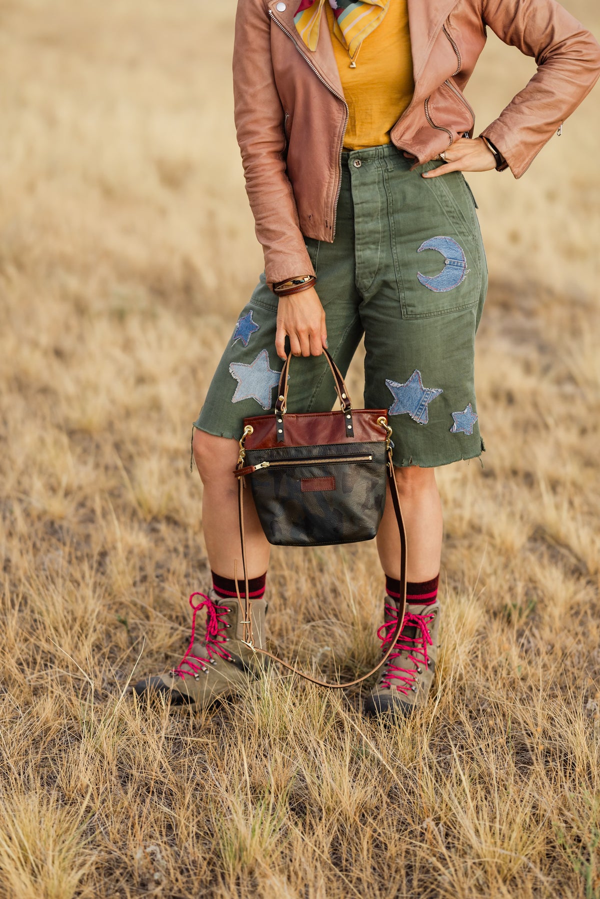 Open Range Collection | Amika Satchel + Crossbody | Rust + Camo