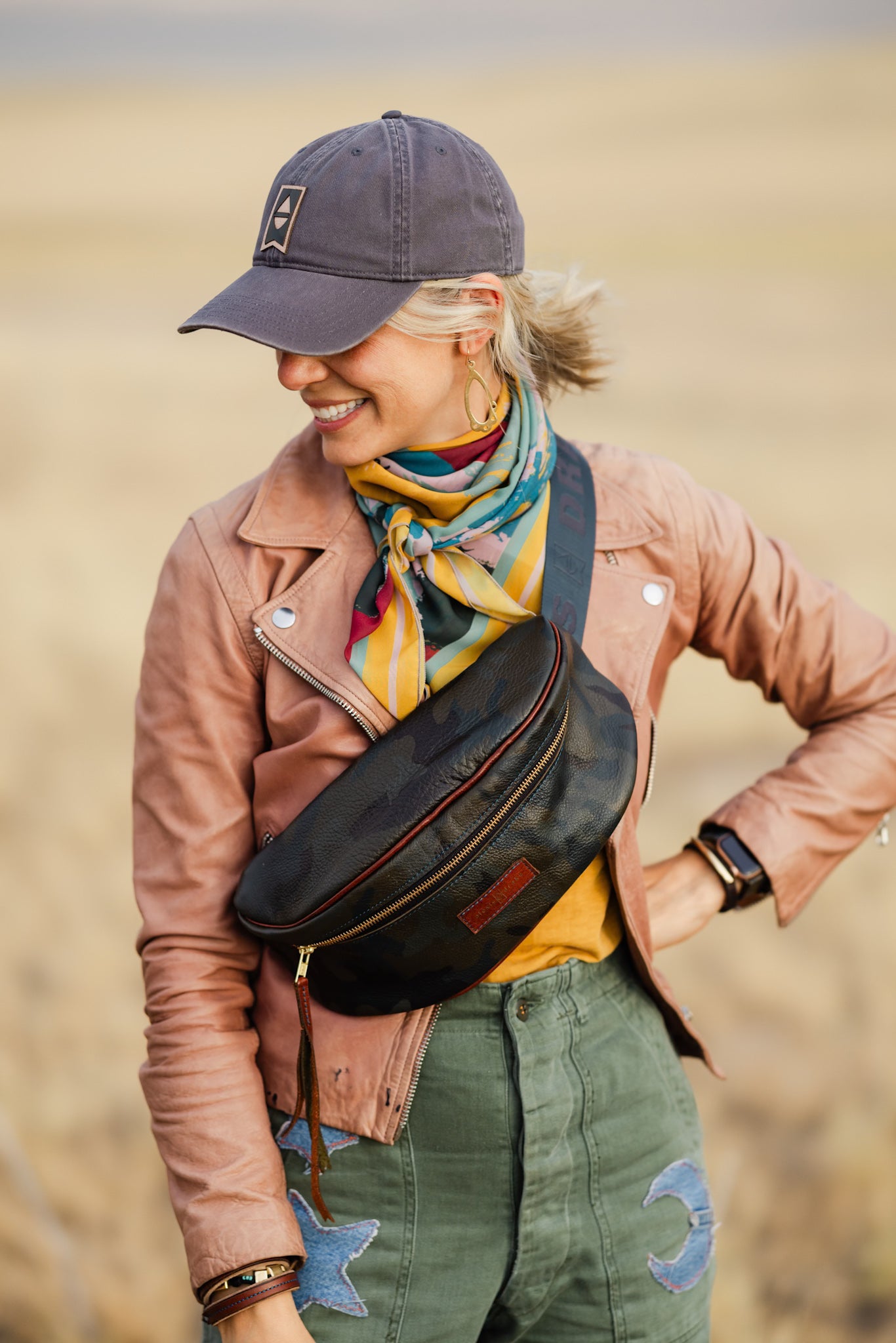 Open Range Collection | Louie Fanny Crossbody | Camo + Rust