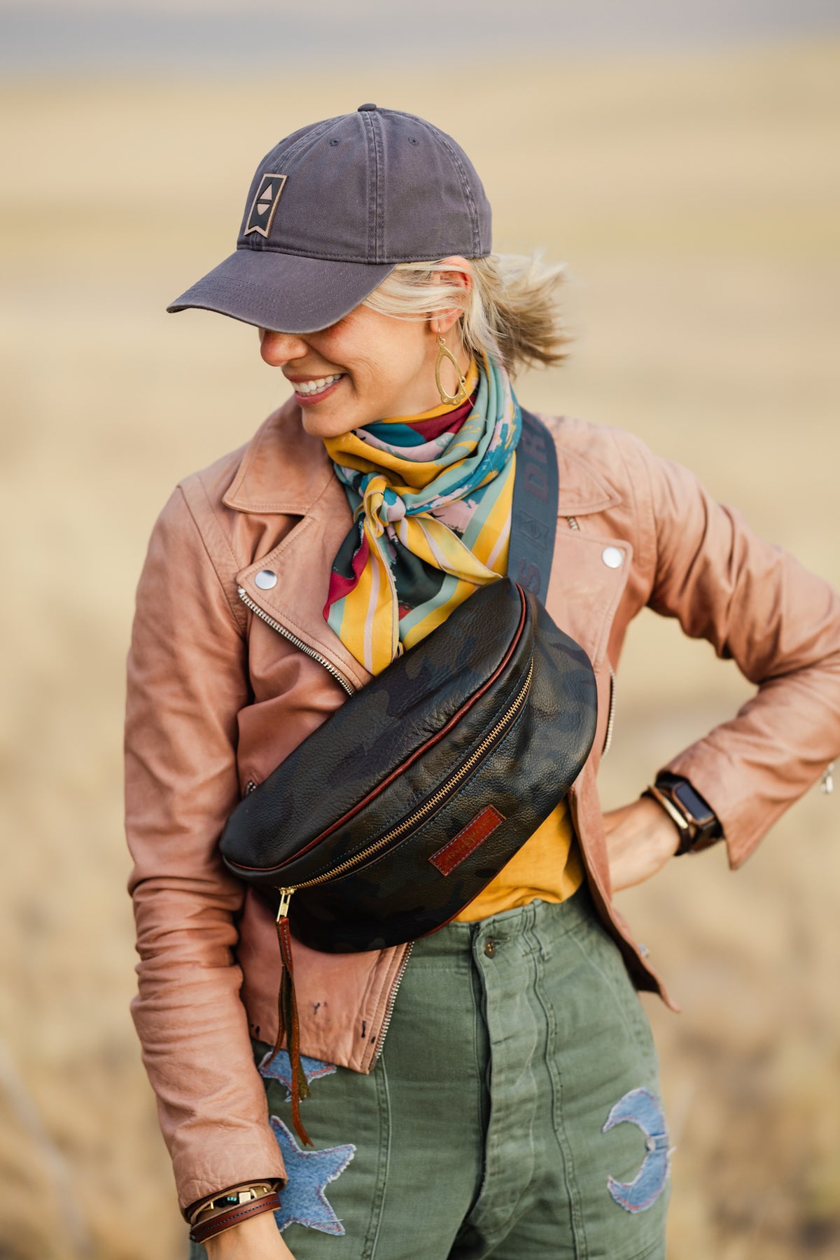 Open Range Collection | Louie Fanny Crossbody | Camo + Rust