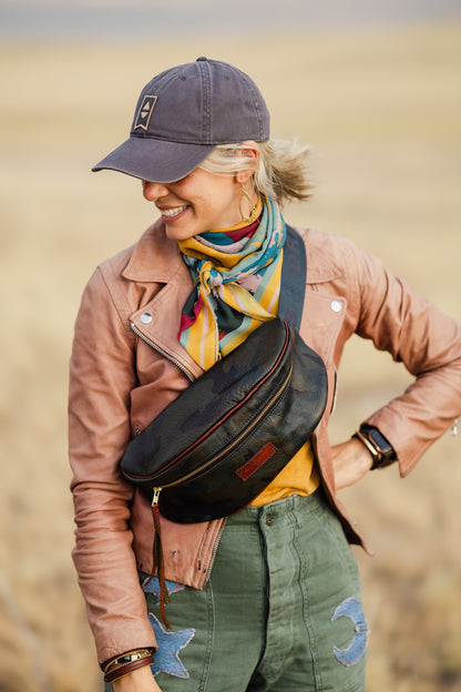 Open Range Collection | Louie Fanny Crossbody | Camo + Rust