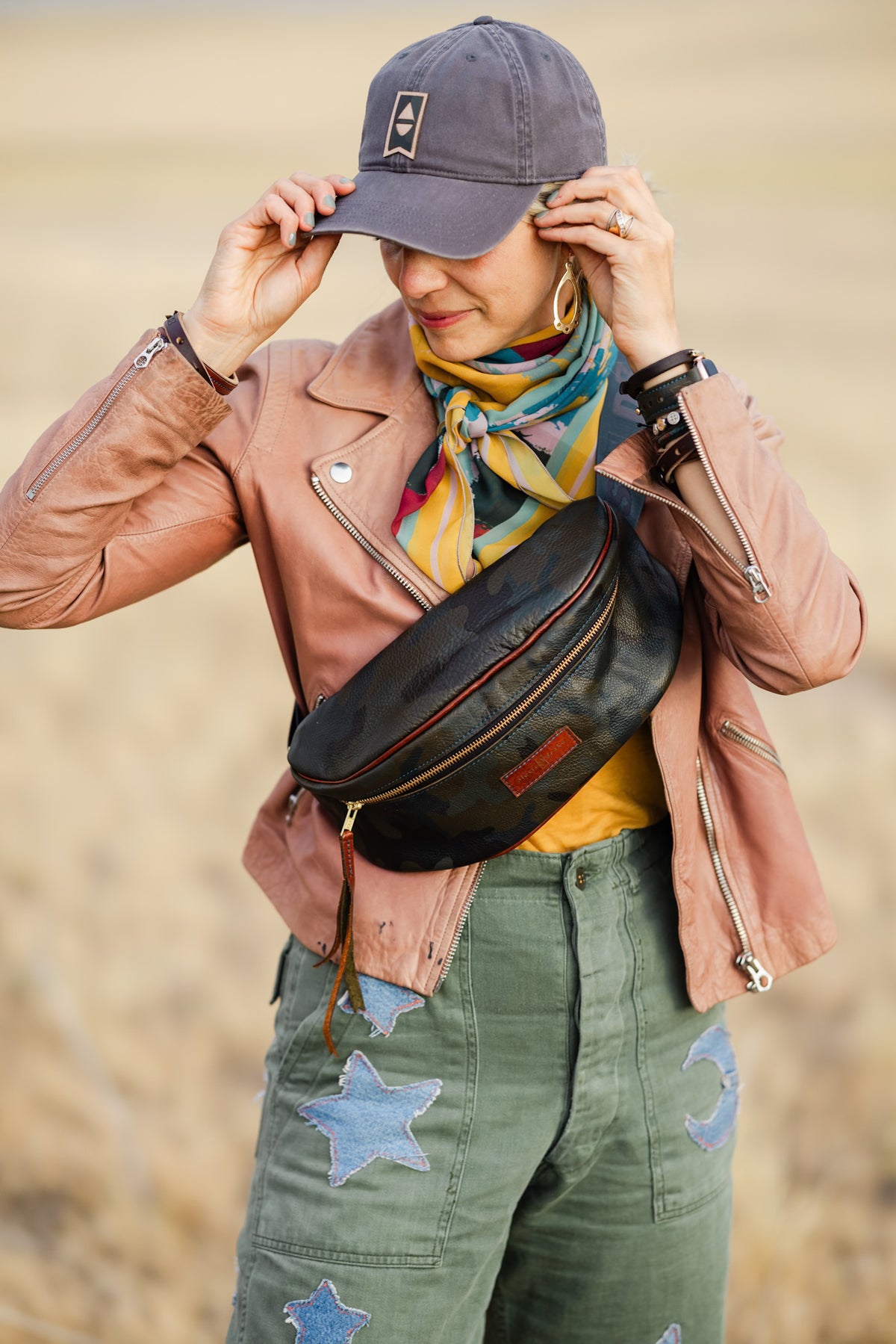 Open Range Collection | Louie Fanny Crossbody | Camo + Rust
